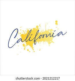 California vector illustration, for t-shirt print and other uses.