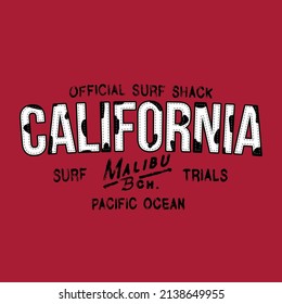 California vector illustration, for t-shirt print and other uses.