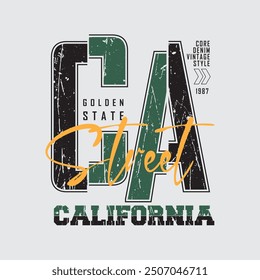 California vector illustration and typography, perfect for t-shirts, hoodies, prints etc.