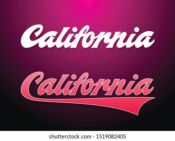 California vector lettering logo design element
