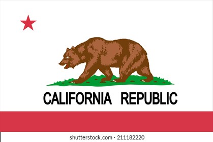 California vector state flag. United states of America.