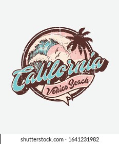 California Venice Beach T-shirt design