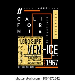 california vintage graphic typography t shirt design, vector vintage illustration artistic art