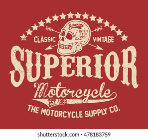 California vintage motorcycle  typography, t-shirt graphics, vectors
