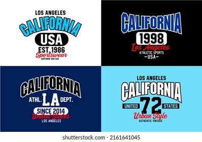 California vintage typography design for t-shirt