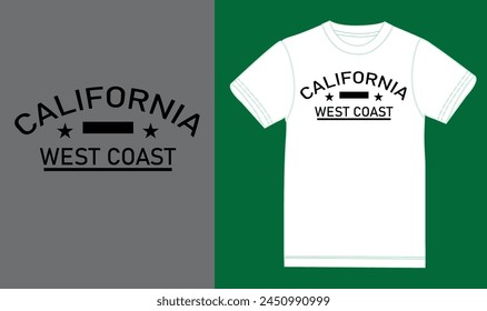 California west coast t shirt design