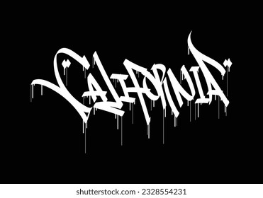 CALIFORNIA word graffiti tag style