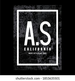 CALIFORNIA, WORDS DESIGN, WITH GRAY BACKGROUND, SCREEN PRINTING, TYPOGRAPHY ILLUSTRATION, T SHIRT GRAPHICS.