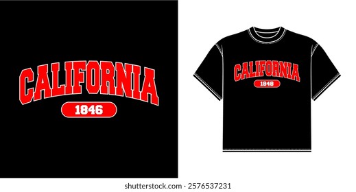 California writing is suitable for t-shirt design