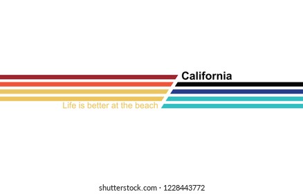 california writing for T-shirt printing design and various jobs, typography,  vector.
