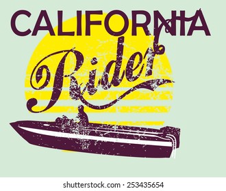 california yacht rider vector art