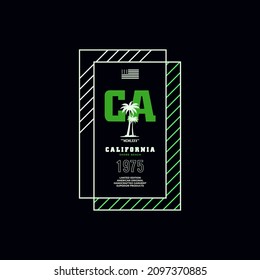 california,design clothes, t-shirts. Graphics for print. Vector illustration