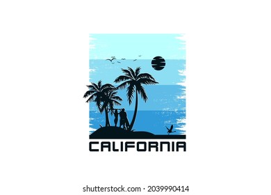 California,t shirt mock up silhouette merchandise mock up
