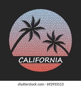 California.typography,Fashion .T-shirt graphic vector Print