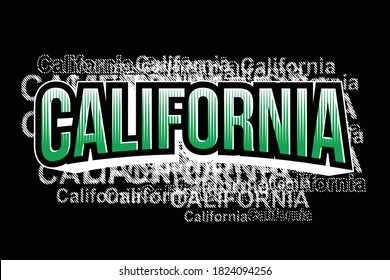 California.Vintage and typography design in vector illustration.clothing,t-shirt,apparel and other uses.Abstract design with the grunge and denim style. Vector print, typography, poster. 