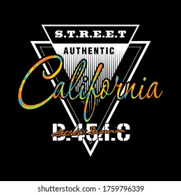California.vintage and vector illustration in army pattern design.Eps10