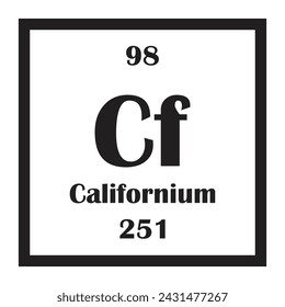 californium chemical element icon vector illustration design