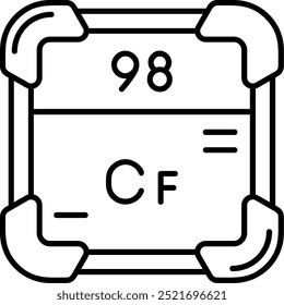 Californium Line vector Icon Design