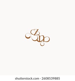 caligraphic style monogram luxury minimalist logo design NZ wedding initial concept letter