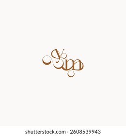 caligraphic style monogram luxury minimalist logo design MY wedding initial concept letter