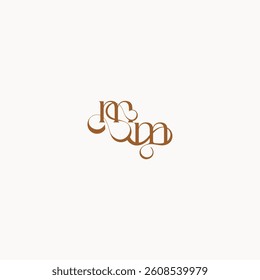 caligraphic style monogram luxury minimalist logo design MM wedding initial concept letter