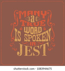 caligraphic vintage saying words