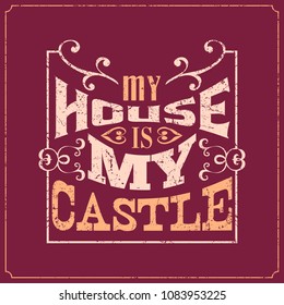 caligraphic vintage saying words