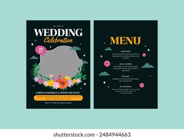 Calinor Wedding Invitation Template,Wedding Invites, save the date, Birthday Invites, Video Invites, E-Cards.