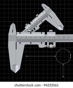 caliper (an instrument for the measurement of the vector image)