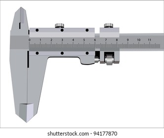 caliper (an instrument for measuring the vector image