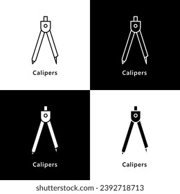 Caliper Geometry Tool Logo Vector Icon