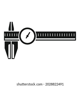 Caliper height icon simple vector. Gauge calliper. Micrometer tool