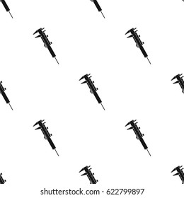 Caliper icon in black style isolated on white background. Build and repair pattern stock vector illustration.