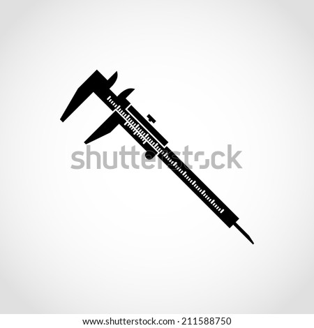 Caliper Icon Isolated on White Background