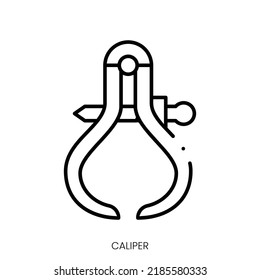 caliper icon. Linear style sign isolated on white background. Vector illustration