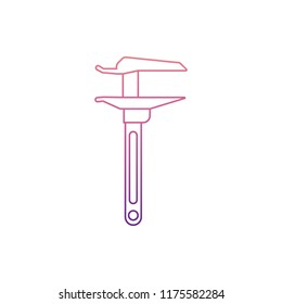 Caliper icon in Nolan style. One of Home repair tool collection icon can be used for UI, UX