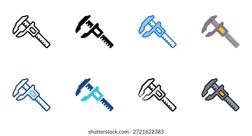 Conjunto de iconos de pinza de colección de estilos múltiples. Trazo editable 

