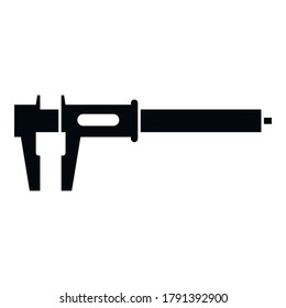 Caliper icon. Simple illustration of caliper vector icon for web design isolated on white background