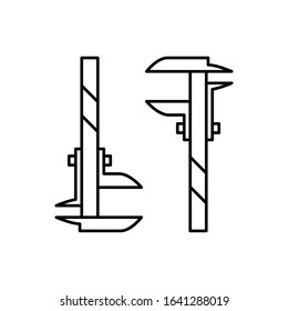 Caliper icon. Simple line, outline vector elements of construction tool icons for ui and ux, website or mobile application
