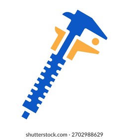 Caliper Icon Ilustración vectorial de diseño de color sólido