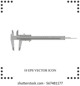 Caliper icon. Tool to measure distance with high accuracy. Professional instrument, working tool. 
