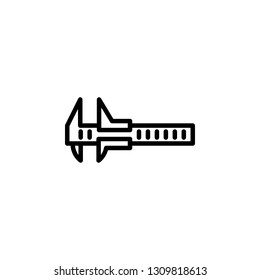 Caliper Icon Vector Illustration in Line Style for Any Purpose