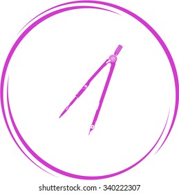 caliper. Internet button. Vector icon.