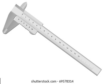 Caliper isolated on white bacckground. Vector illustration.