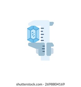 Caliper ícone do vetor Joias. ícone de joias estilo plano. uso perfeito para logotipo, apresentação, site e muito mais.