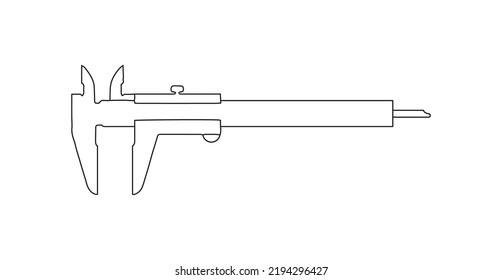 caliper measuring instrument. Vector illustration. Maths