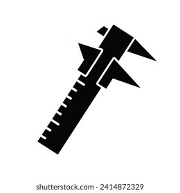 Icono de metrología de pinzas. Ilustración vectorial.