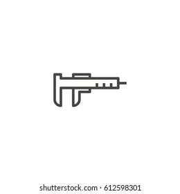 caliper outline icon vector