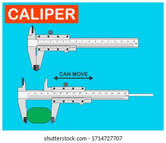 the caliper that can move to adjust