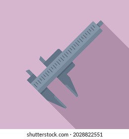 Caliper Tool Icon Flat Vector. Dial Calliper. Micrometer Scale